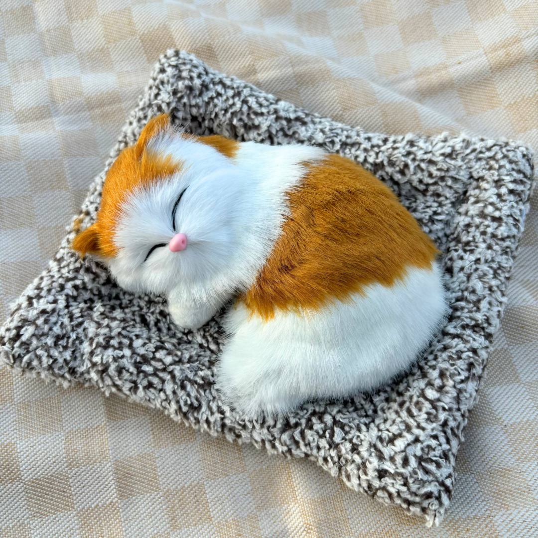 Car Ornament Simulation Sounding Sleeping Cats Plush Toy