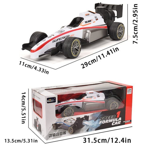1:14 RC F1 Racing Car with Spray & LED Lights | Remote Control Toy