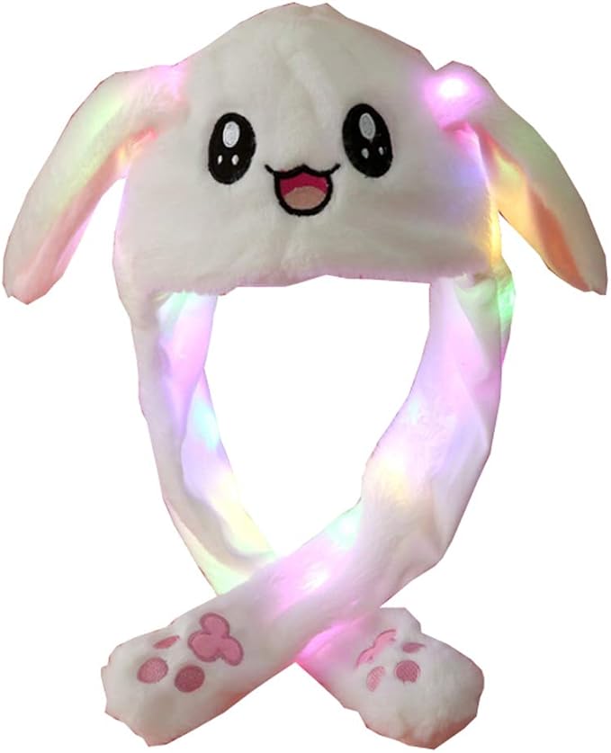 Animal Cap Airbag Hat with Moving Ears & LED Light