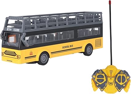 Double Decker School Bus Toy Remote