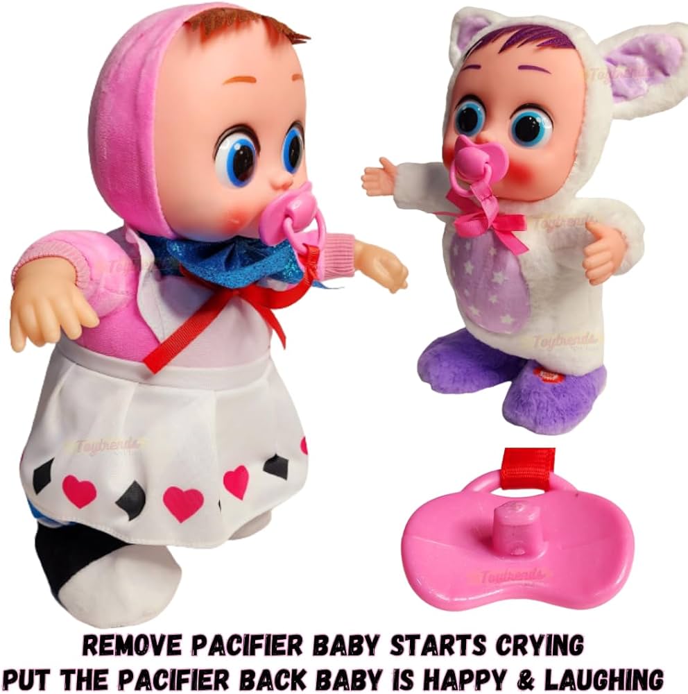 Cry Babies Interactive Doll – Baby Doll with Sound & Pacifier