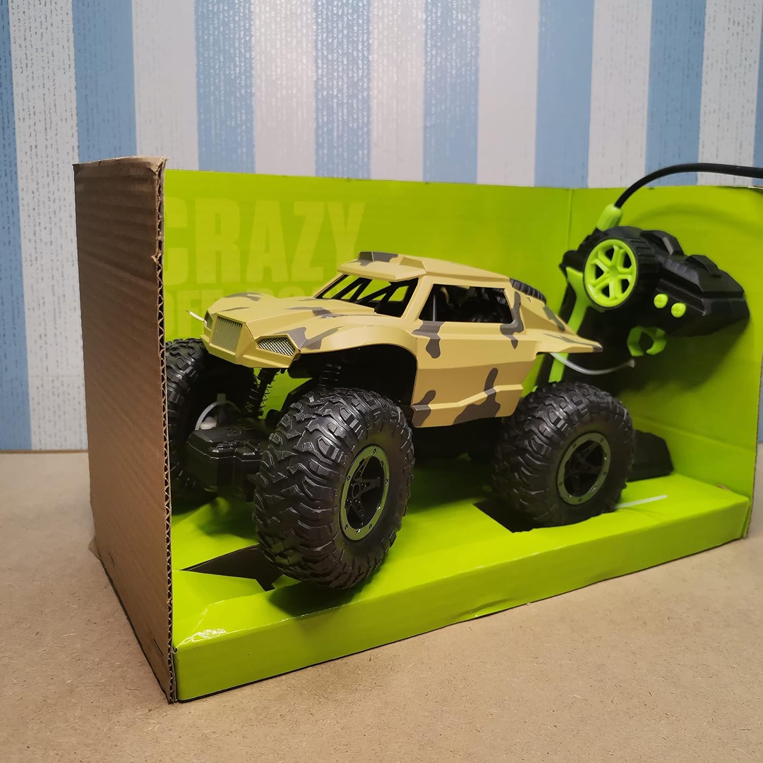Crazy Off-Road RC toy truck.
