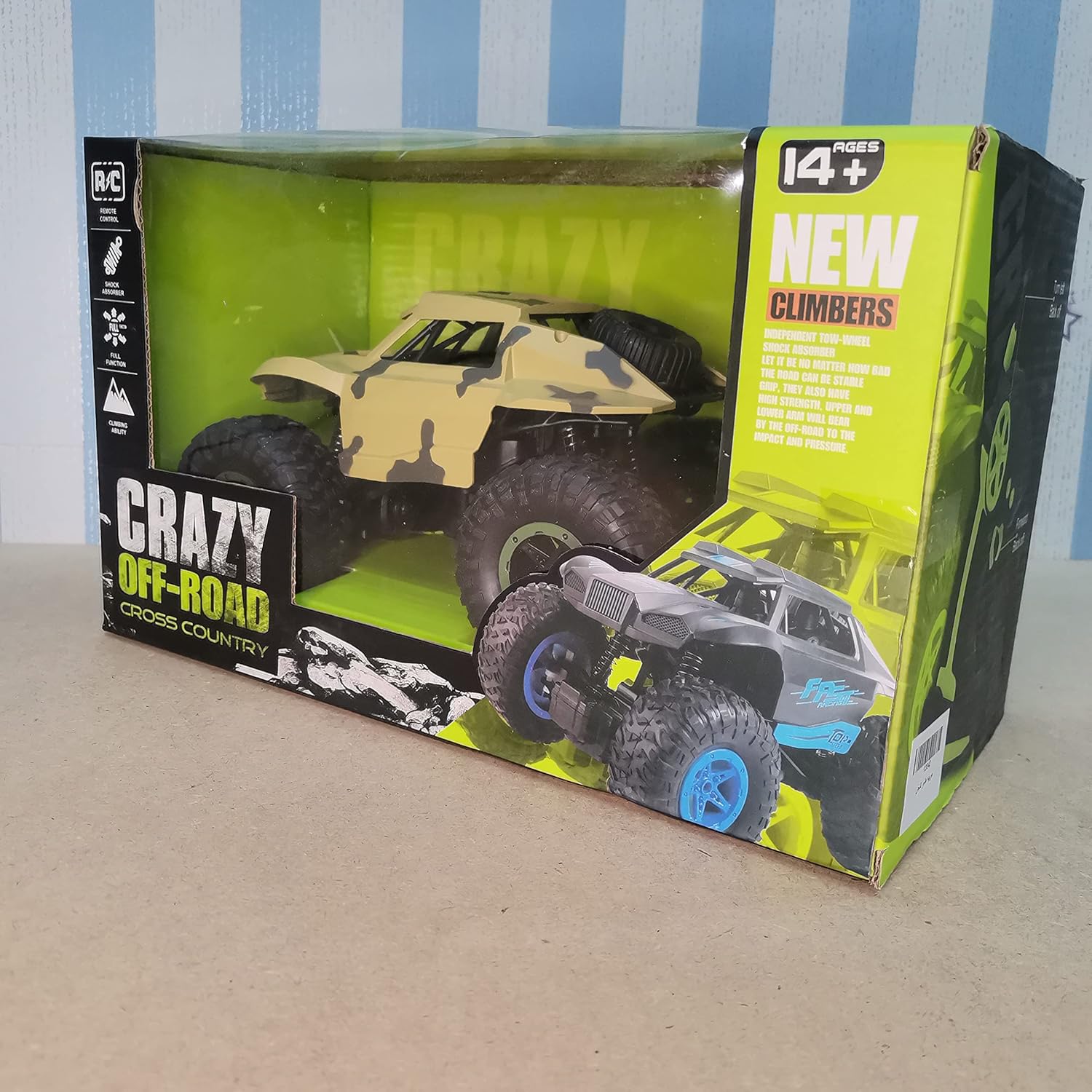 Crazy Off-Road RC toy truck.