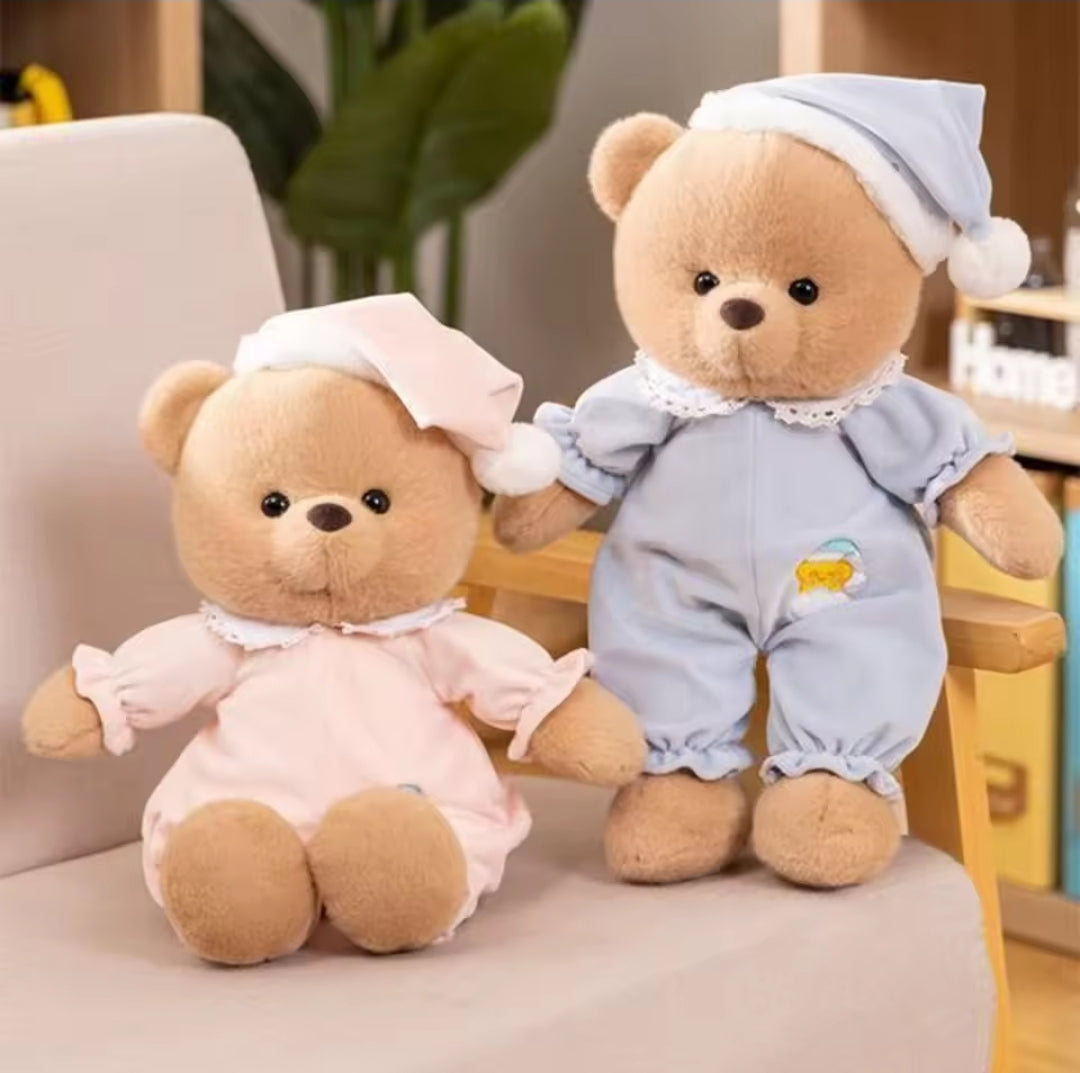 Good Night Teddy Bear Plush Toy (2 Sizes), (2 Colors)
