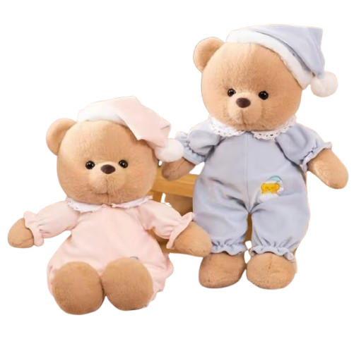 Good Night Teddy Bear Plush Toy (2 Sizes), (2 Colors)