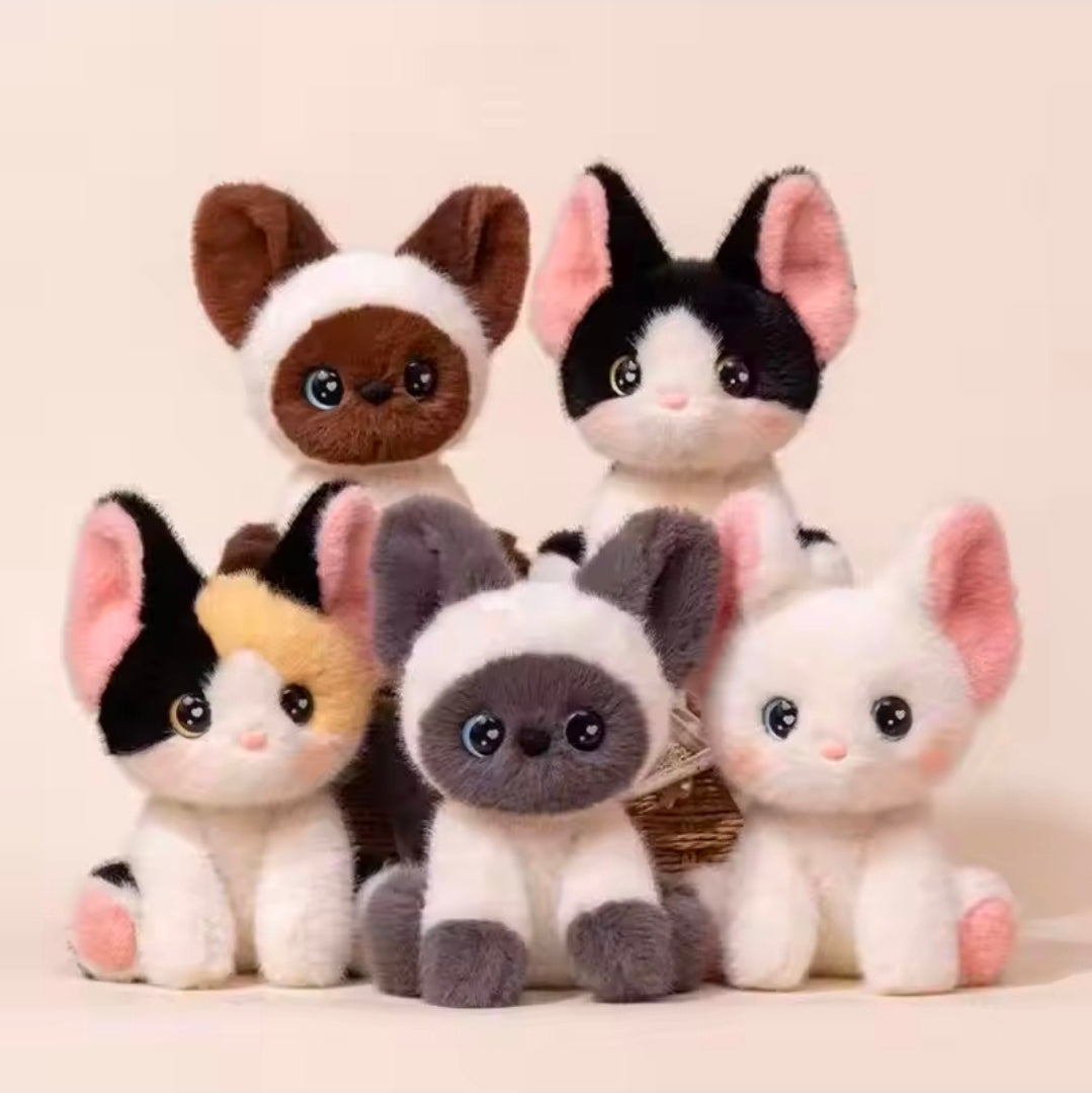Kawaii Cat Plushies Cute Cartoon Siamese Cat