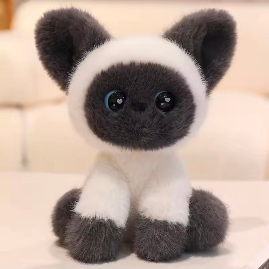 Kawaii Cat Plushies Cute Cartoon Siamese Cat