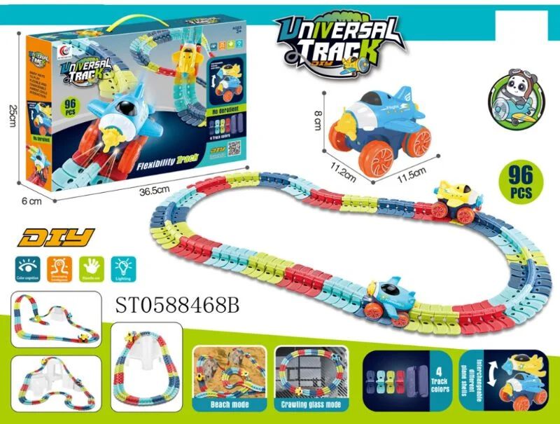 Flexible Rail Electric Car Set Changeable Track LED Lighting