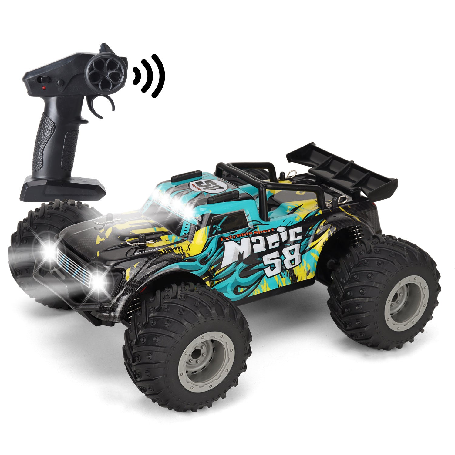 RC Cross Country Stunt Jeep with LED Lights