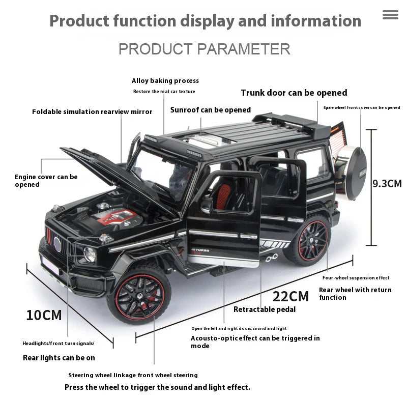 1:24 G800 SUV Diecast Car Model