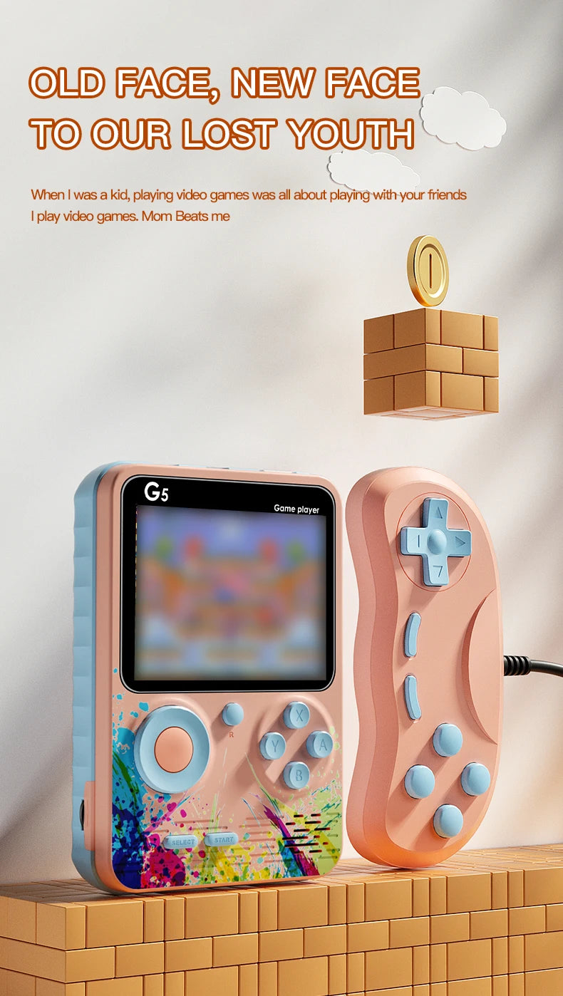 G5 Game Console Retro Handheld Portable 500-in-1 Classic Game Player