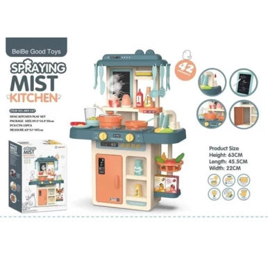 42 Pcs Kitchen Play Set with Spray Mist & Music
