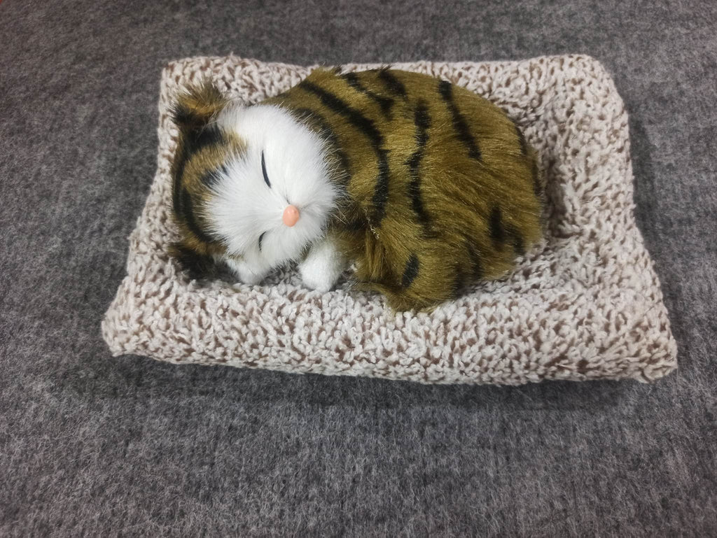 Car Ornament Simulation Sounding Sleeping Cats Plush Toy