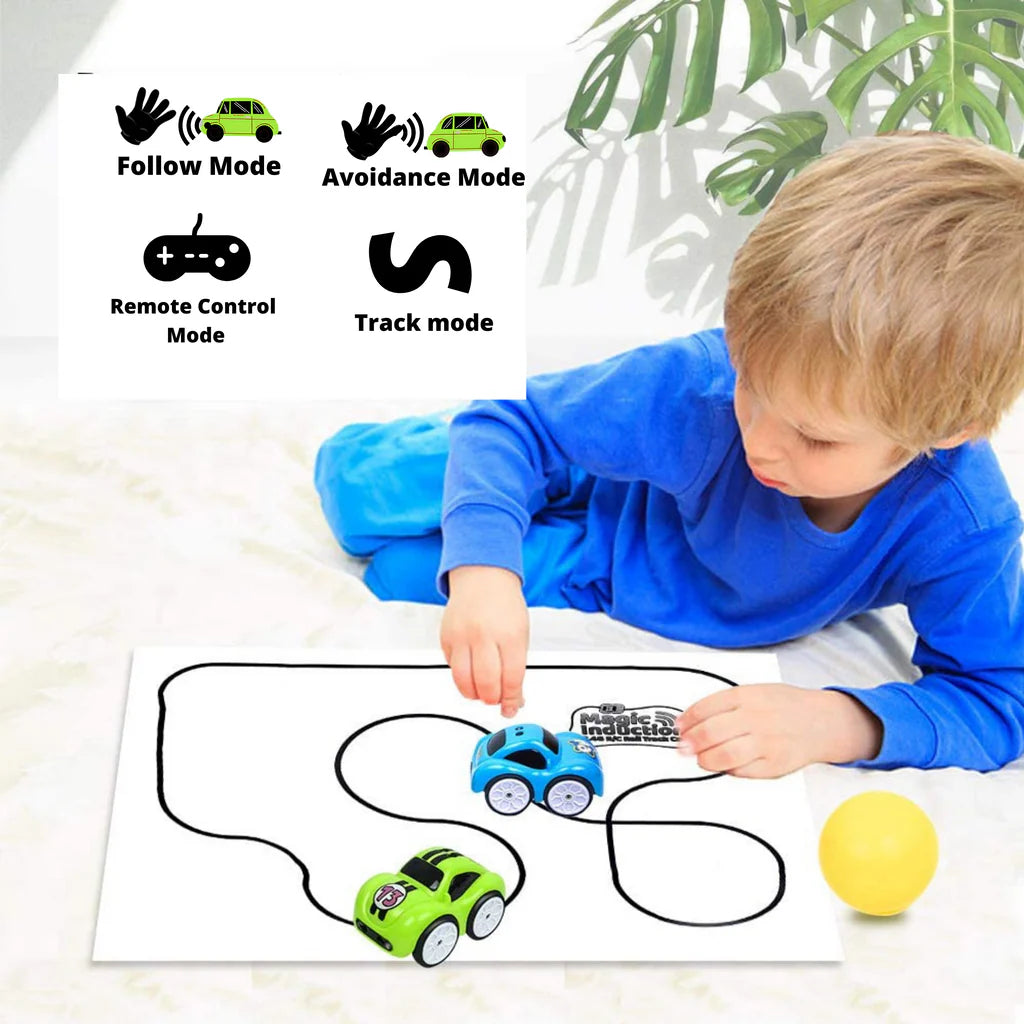 Magic track cars toy vehicle inductive car