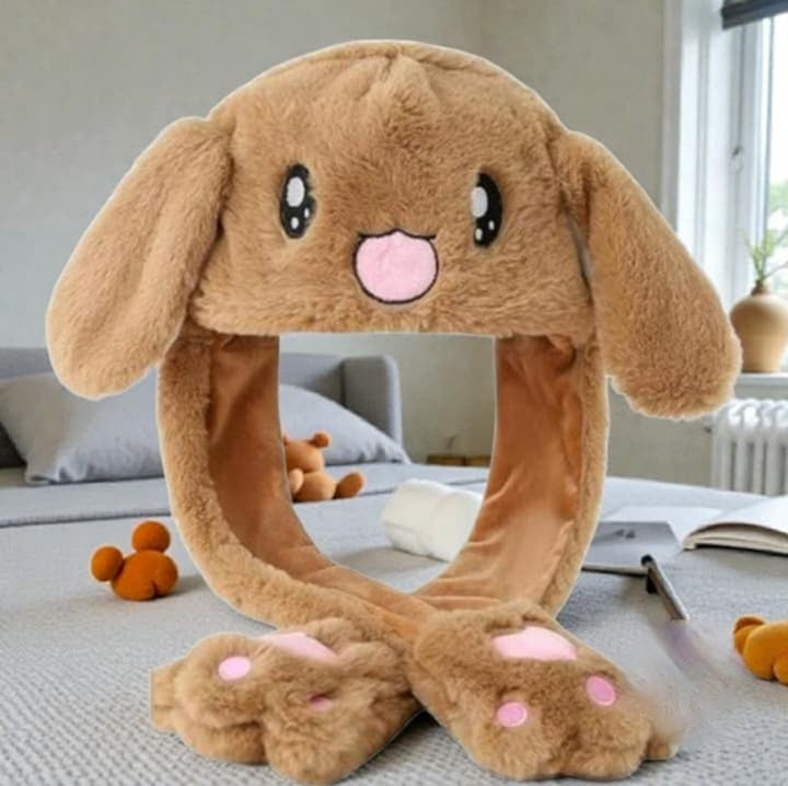 Animal Cap Airbag Hat with Moving Ears & LED Light